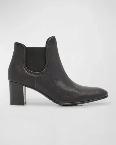 Pedro Garcia Xiane Leather Chelsea Ankle Booties In Black