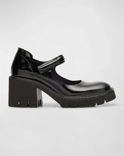 Pedro Garcia Zorana Leather Mary Jane Loafers In Black