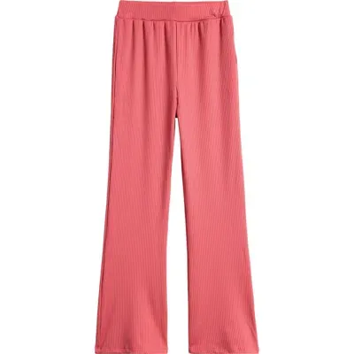 Peek Aren't You Curious Kids' Pull-on Knit Flare Leg Pants In Rose