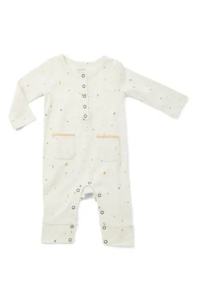 Pehr Babies' Celestial Organic Cotton Romper In Ivory Multi