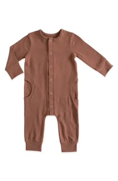 Pehr Kids' Essential Organic Cotton Romper In Clay