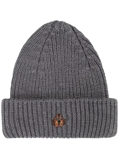 Pelo Foundation Dog-appliqué Beanie In Grey