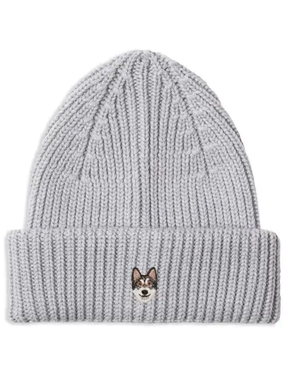 Pelo Foundation Wolf Beanie Hat In Grey