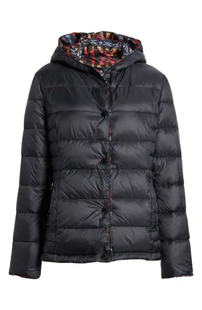 Pendleton Sula Reversible Hooded Down Jacket In Tucson Black