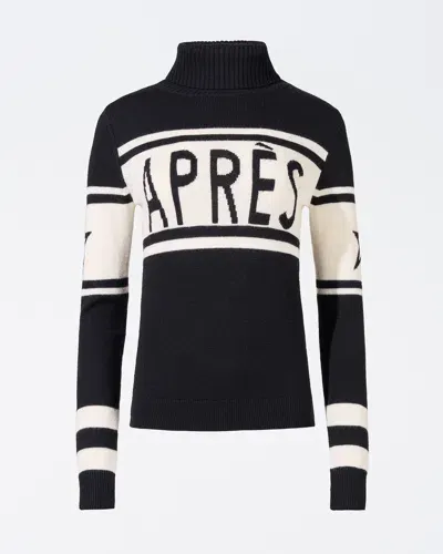 Perfect Moment Womens Après Striped-print Wool Jumper Blk/antique Wht/toffee In White-black