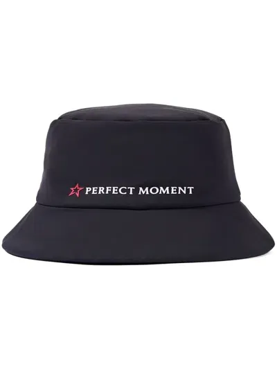 Perfect Moment Logo-print Bucket Hat In Black