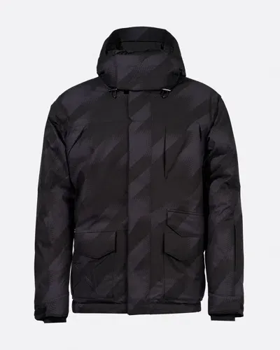 Perfect Moment Max Down Parka Jacket S In Black-houndstooth