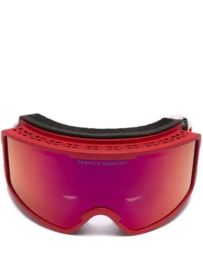 Perfect Moment Mirrored Ski Goggles In White