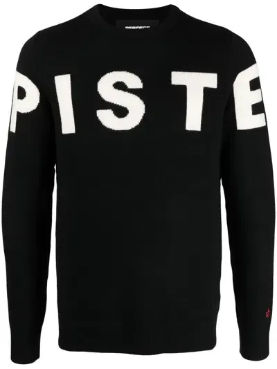 Perfect Moment Merino Wool Piste Sweater In Black