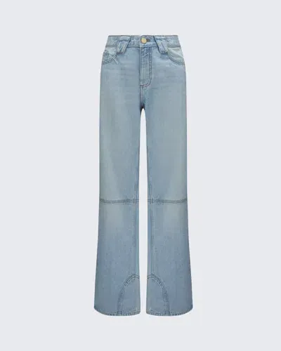 Perfect Moment Low-rise Wide-leg Jeans In Light-denim