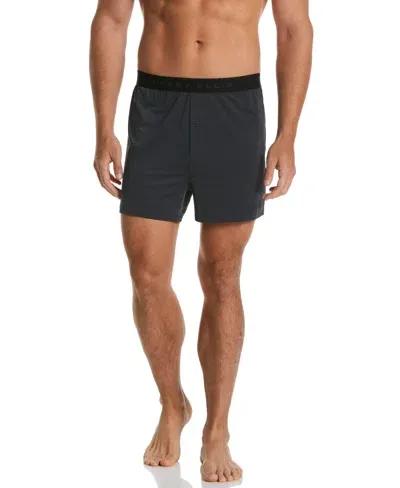 Perry Ellis Men's 3-pack Charcoal Solid Luxe Boxer Short In Charcoal,black