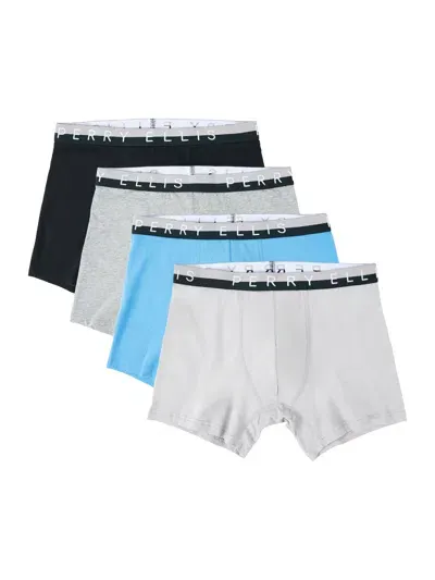 Perry Ellis Men's 4-pack Cotton Stretch Boxer Brief In Alloy,gray