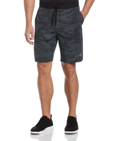 Perry Ellis Men's 9" Printed Stretch Short In Caviar,black