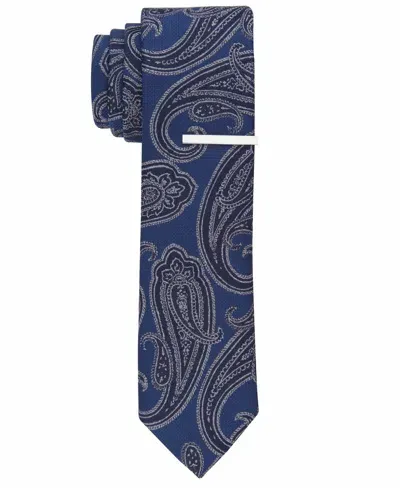 Perry Ellis Men's Corbin Paisley Slim Tie In Navy,blue