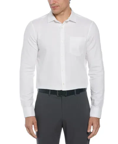 Perry Ellis Men's Cotton Dobby Shirt In Bright White