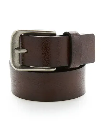 Perry Ellis Men's Grained Leather Belt In Brown