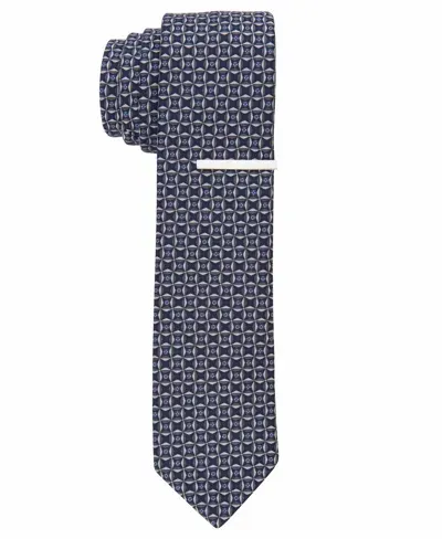 Perry Ellis Men's Kant Geo Tie In Charcoal,gray