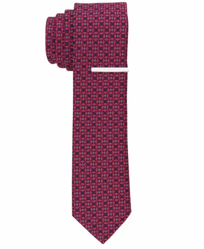 Perry Ellis Men's Kant Geo Tie In Red