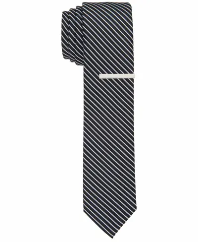 Perry Ellis Men's Keen Stripe Slim Tie In Black