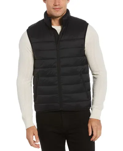 Perry Ellis Men's Lightweight Puffer Vest - Black, Size Medium, 100% Nylon, Regular