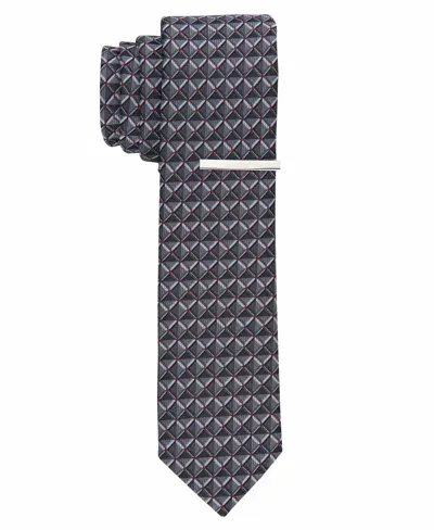 Perry Ellis Men's Mcalways Geo Print Tie In Black