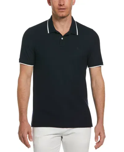 Perry Ellis Men's Pique Polo Shirt In Dark Sapphire,blue