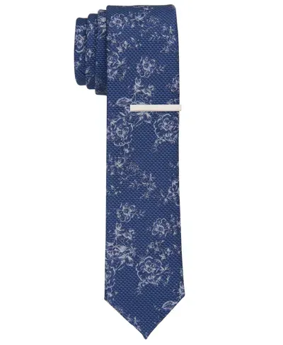 Perry Ellis Men's Rasco Floral Slim Tie In Navy,blue