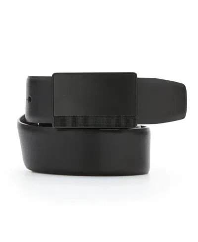 Perry Ellis Men's Reversible Leather Belt With Black Pattern Plaque, Size 32, Regular