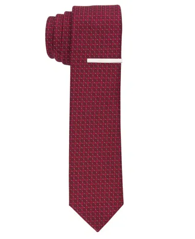 Perry Ellis Men's Rogin Mini Tie In Burgundy,red