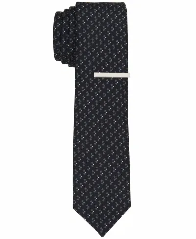 Perry Ellis Men's Samsom Mini Slim Tie In Black