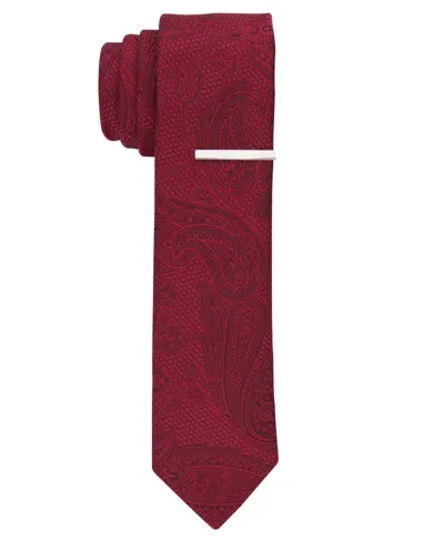 Perry Ellis Men's Santord Paisley Tie In Red