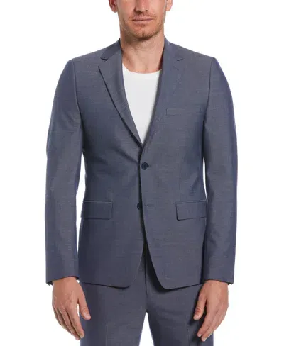 Perry Ellis Men's Slim Fit Notch Lapel Iridescent Suit Jacket In Blue