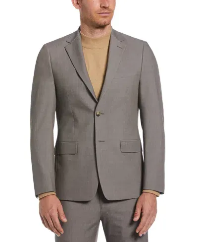 Perry Ellis Men's Slim Fit Notch Lapel Iridescent Suit Jacket In Brown