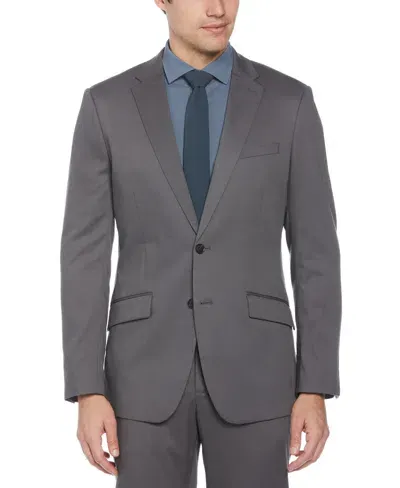 Perry Ellis Men's Slim Fit Performance Tech Suit Jacket In Smoked Pearl,gray