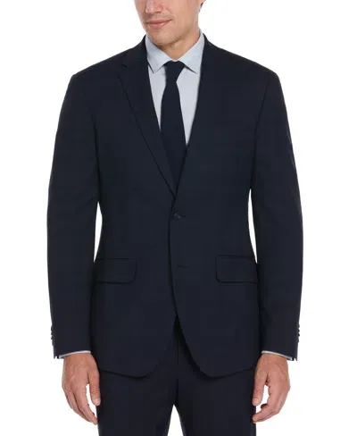 Perry Ellis Men's Slim Fit Plaid Suit Jacket In Navy,blue