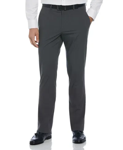 Perry Ellis Men's Slim Fit Textured Luxe Dress Pants In Turbulence,gray