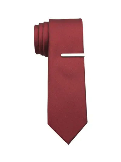 Perry Ellis Men's Slim Sable Solid Tie In Red