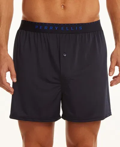 Perry Ellis Men's Solid Luxe Boxer Short In Navy,blue