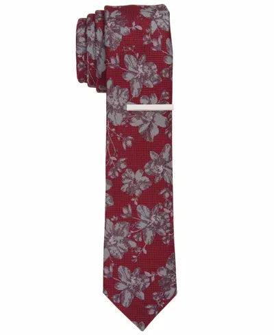 Perry Ellis Men's Tanner Floral Slim Tie In Red