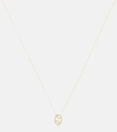 Persée Cancer 18kt Gold Necklace With Diamonds In Yellow