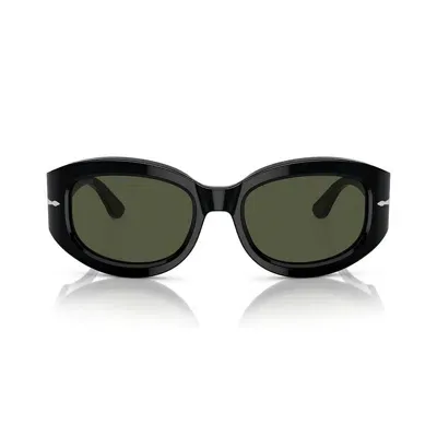 Persol Oval Frame Sunglasses In Black