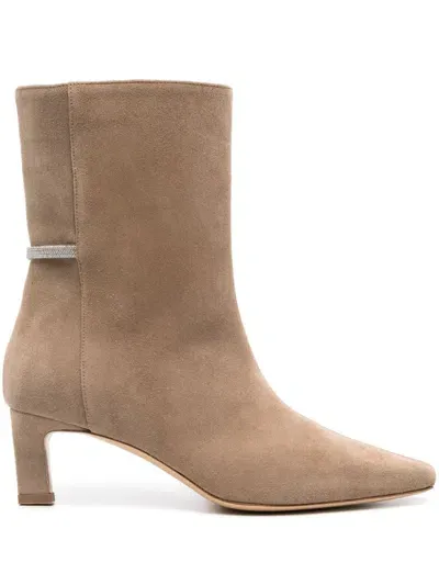 Peserico 55mm Ankle Boots In Camel