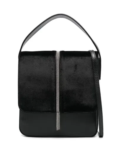 Peserico Bead-chain Detailed Tote Bag In Black