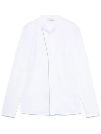 Peserico Beaded Trim Shirt In Weiss