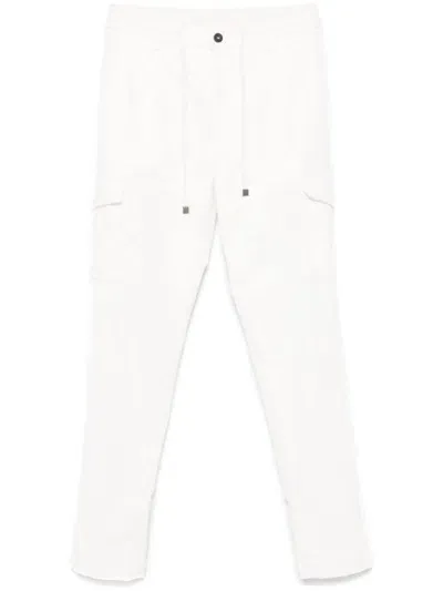 Peserico Corduroy Cargo Pants In White