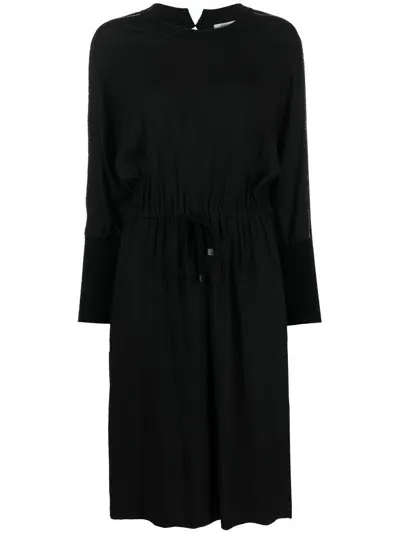 Peserico Drawstring Jumper Dress In Black