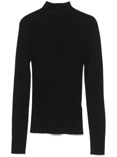 Peserico Fine-ribbed Sweater In Black