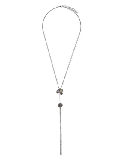 Peserico Gemstone-pendant Necklace In Silver