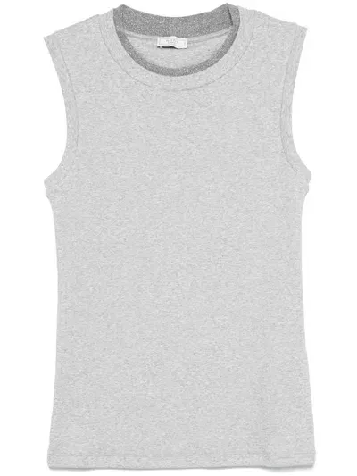 Peserico Layered Tank Top In Gray