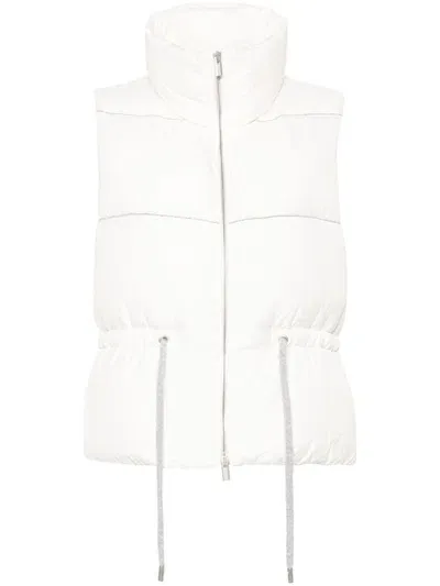 Peserico Monili Chain-detail Gilet In White